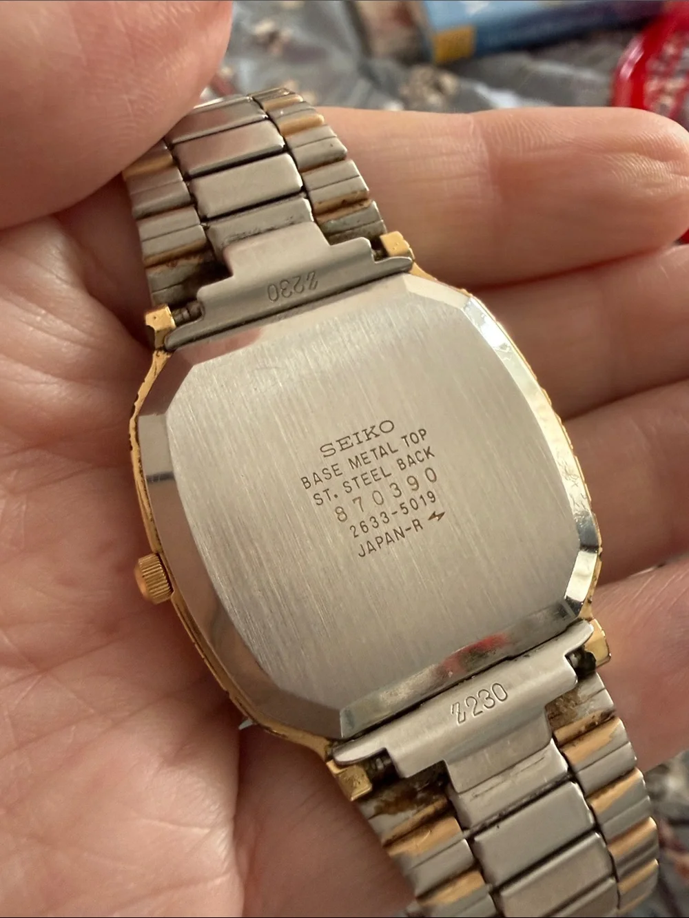 Seiko Gold Tone Day-Date Dress Watch